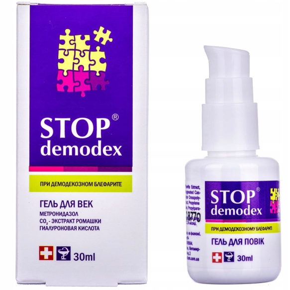 Żel do Powiek Stop Demodex, Demodekoza, Nużyca (Demodex folliculorum)