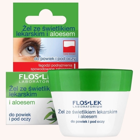 Floslek Żel ze świetlikiem lekarskim i aloesem do powiek i pod oczy 10 g