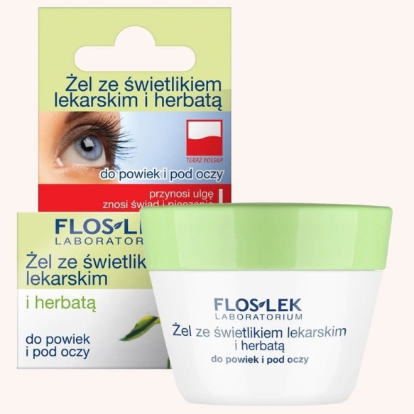 Floslek Żel ze świetlikiem lekarskim i herbatą do powiek i pod oczy 10 g