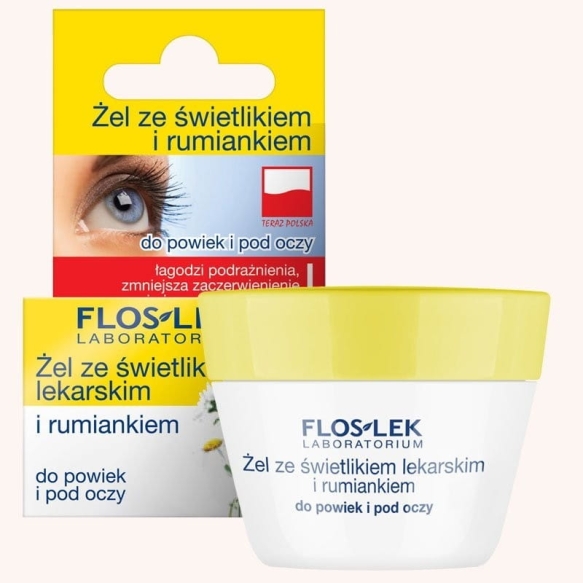Floslek Żel ze świetlikiem lekarskim i rumiankiem do powiek i pod oczy 10 g