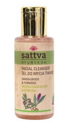 Żel do Mycia Twarzy Drzewo Sandałowe i Kurkuma Sattva, 100ml