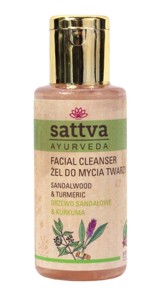 Żel do Mycia Twarzy Drzewo Sandałowe i Kurkuma Sattva, 100ml