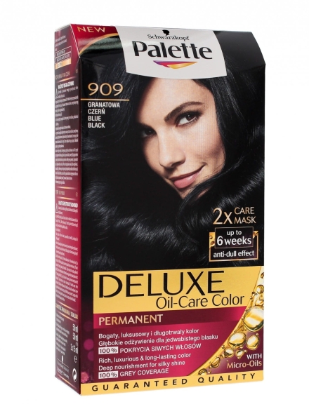 Palette Deluxe Farba do włosów permanentna nr 1-1 (909) Granatowa Czerń  1op.