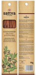 Drzewo Sandałowe Kadzidełka Naturalne, Sattva Incense, 30g