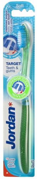 Jordan Szczoteczka do zębów Target Teeth &amp; Gums soft  mix kolorów 1szt