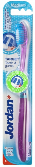 Jordan Szczoteczka do zębów Target Teeth &amp; Gums medium mix kolorów 1szt