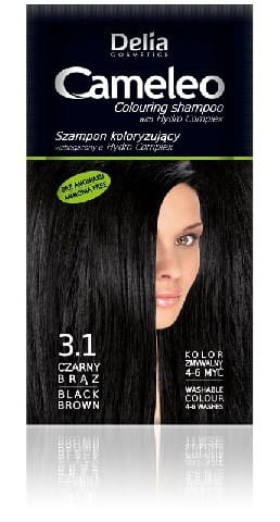 Delia Cosmetics Cameleo Szampon koloryzujący 3.1 czarny brąz