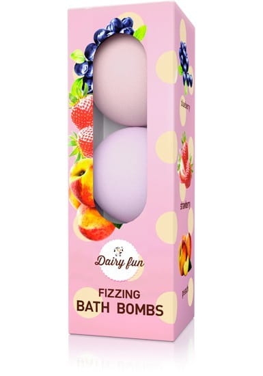 Dairy Fun Musujące kule do kąpieli  - Truskawka-Jagoda-Brzoskwinia 3 x 100 g