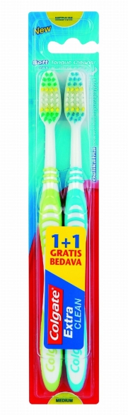Colgate Szczoteczka DUO Extra Clean Średnia - mix kolorów 1 op.-2szt