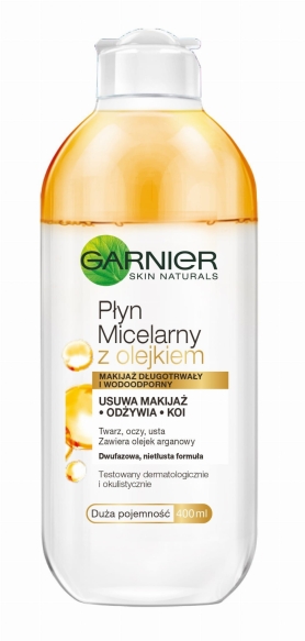 Garnier Essentials Płyn micelarny z olejkiem arganowym dwufazowy  400ml