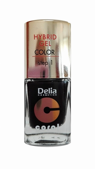 Delia Cosmetics Coral Hybrid Gel Emalia do paznokci nr 26 czarny 11ml