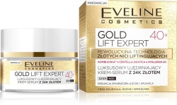 Eveline Gold Lift Expert 40+ Krem-serum ujędrniający na dzień i noc  50ml