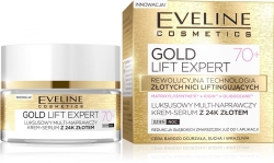 Eveline Gold Lift Expert 70+ Krem-serum multi-naprawczy na dzień i noc  50ml