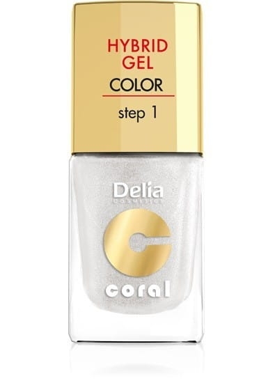 Delia Cosmetics Coral Hybrid Gel Emalia do paznokci nr 32 biały perłowy 11ml