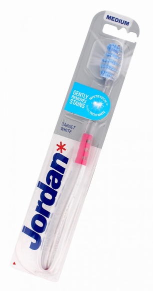 Jordan Szczoteczka do zębów Target White medium - mix kolorów 1szt