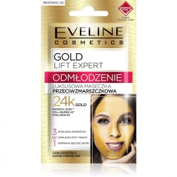 Gold Lift Expert Rejuvenating Luxury Anti-Wrinkle Mask 3in1, Eveline, 2x5 ml