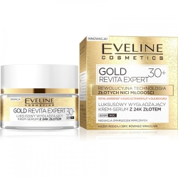Eveline Gold Revita Expert 30+ Krem-serum wygładzający na dzień i noc  50ml