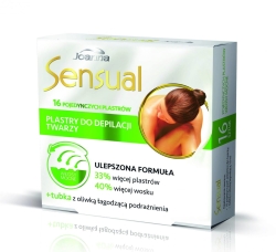 Joanna Sensual Plastry do depilacji twarzy - włosy mocne  1op.-16szt