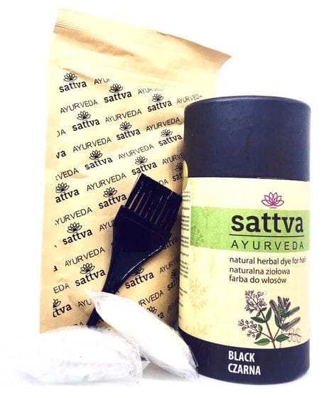 Henna Czarna, Naturalna Ziołowa Farba do Włosów, Sattva