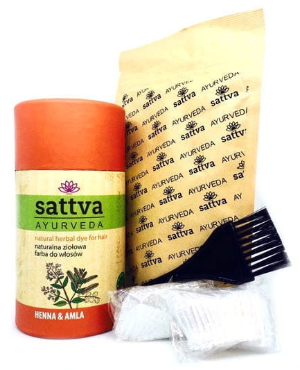 Henna z Amlą, Naturalna Ziołowa Farba do Włosów, Sattva