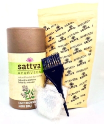 Henna Jasny Brąz, Naturalna Ziołowa Farba do Włosów, Sattva