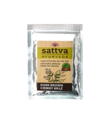 Henna Ciemny Brąz, Naturalna Farba do Włosów, Sattva, 10g