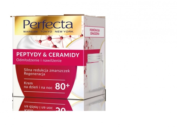 Perfecta Peptydy &amp; Ceramidy 80+ Krem na dzień i noc Silna Redukcja zmarszczek i regeneracja 50ml