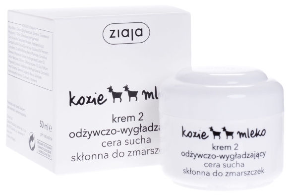Krem 2, Odżywianie i Wygładzanie do Cery Suchej, Ziaja Kozie Mleko