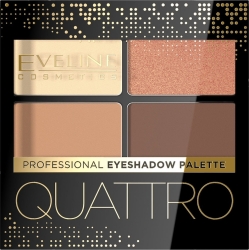 Палетка теней для век Eveline Quattro 01