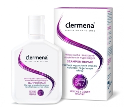 Szampon Repair do włosów suchych, zniszczonych i wypadających, Dermena Supported By Science, 200ml