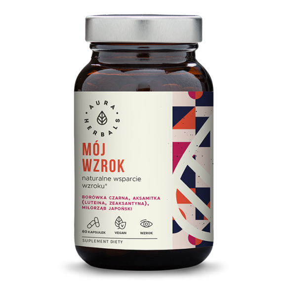 Mój Wzrok, Naturalne Wsparcie Wzroku, Aura Herbals, 60 kapsułek