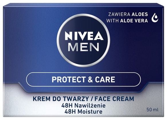 Nivea MEN Protect &amp; Care Nawilżający Krem do Twarzy dla Mężczyzn 50 ml
