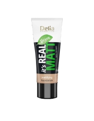 Delia Cosmetics It`s Real Matt Podkład matujący odżywczo-nawilżający nr 106 Coffee 30ml