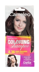 Delia Cosmetics Cameleo Szampon koloryzujący szamponetka nr 4.36 Gorzka Czekolada 40 ml