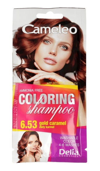 Delia Cosmetics Cameleo Szampon koloryzujący nr 6.53 Złoty Karmel  1szt