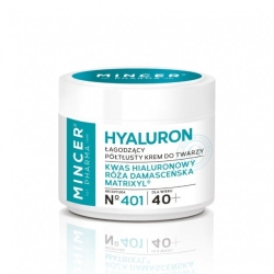 Łagodzący Krem półtłusty do twarzy 40+ Mincer Pharma Hyaluron nr 401