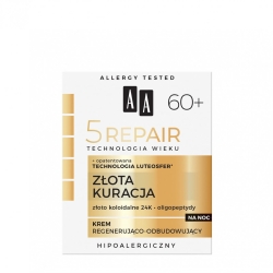 AA Technologia Wieku 5 Repair 60+ Złota Kuracja Krem regenerująco-odbudowujący na noc 50ml