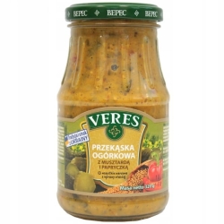 Cucumber Snack with Mustard and Paprika, Veres, 300g