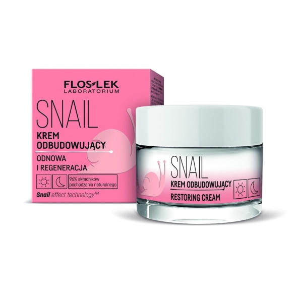 Floslek SNAIL Krem odbudowujący na dzień i na noc - 50 ml