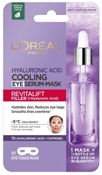 Loreal REVITALIFT FILLER [HA] Chłodząca Maska z serum pod oczy 11g