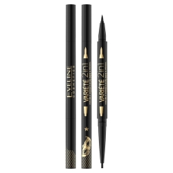 Двусторонняя водостойкая подводка-карандаш для глаз Eveline Variete Double Effect Eyeliner&Pencil Ultra Black