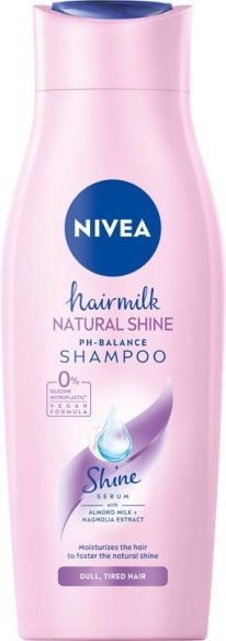 Nivea Hairmilk Natural Shine Pielęgnujący szampon do włosów 400 ml