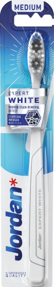 Jordan Szczoteczka do zębów Expert White - medium - mix kolorów 1szt