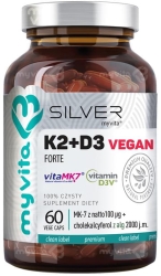 Vitamin K2+D3 Forte VEGAN SILVER PURE, MyVita
