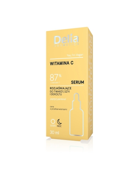 Delia Cosmetics Serum do twarzy, szyi i dekoltu WITAMINA C 87% Z NATURY 30 ml
