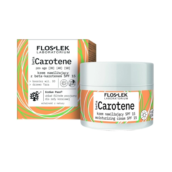 Floslek betaCAROTENE pro age Krem nawilżający z beta-karotenem na dzień SPF 15 50 ml