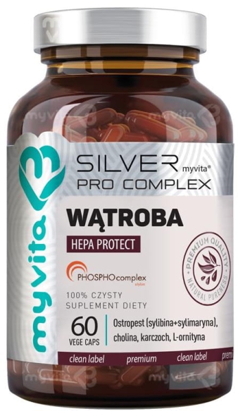 WĄTROBA Hepa Protect Silver Pro Complex, MyVita 60 kapsułek