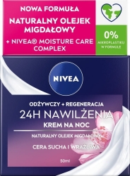 Nivea 24H Nawilżenia + Regeneracja Odżywczy Krem na noc do cery suchej i wrażliwej 50ml
