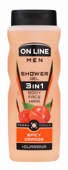 On Line Men Żel pod prysznic 3in1 Spicy Orange dla mężczyzn 410ml