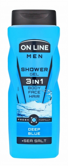 On Line Men Żel pod prysznic 3in1 Deep Blue dla mężczyzn 410ml